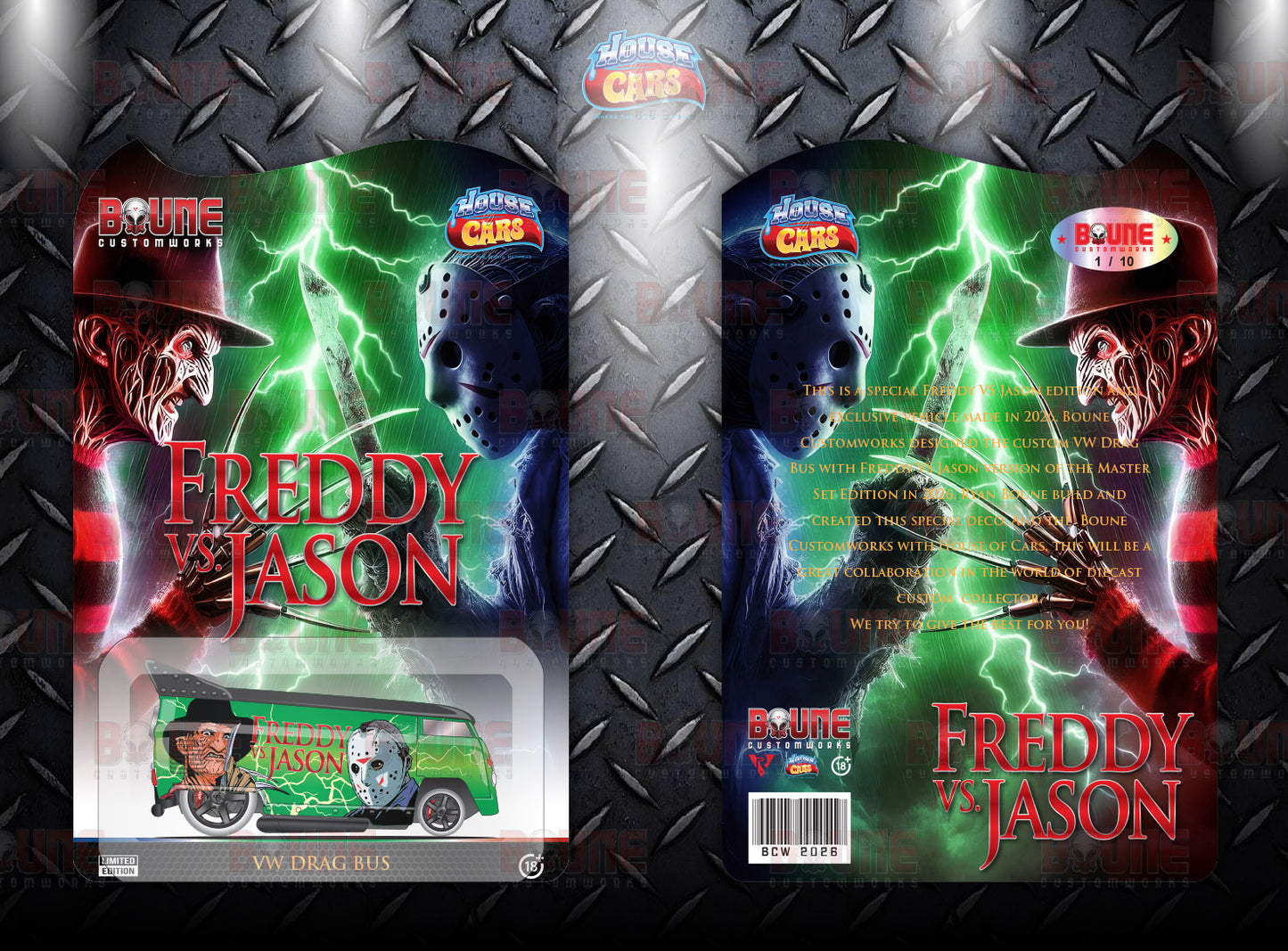2026 Halloween Edition Jason Versus Freddy VW Drag Bus