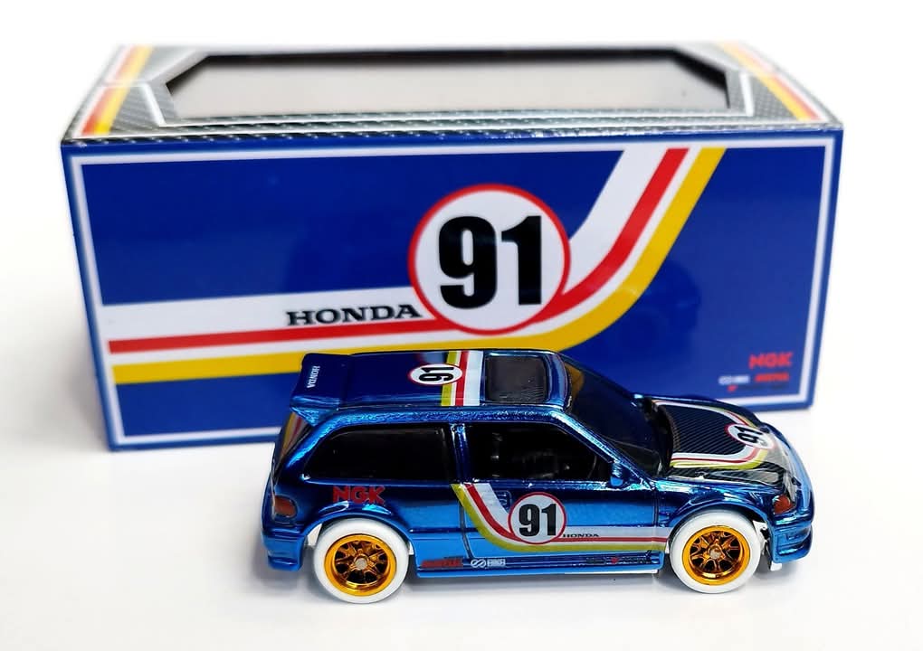 Chrome Blue Honda Civic